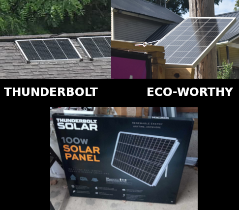 Eco Worthy 100 WATT Solar Panel vs Harbor Freight's Thunderbolt.